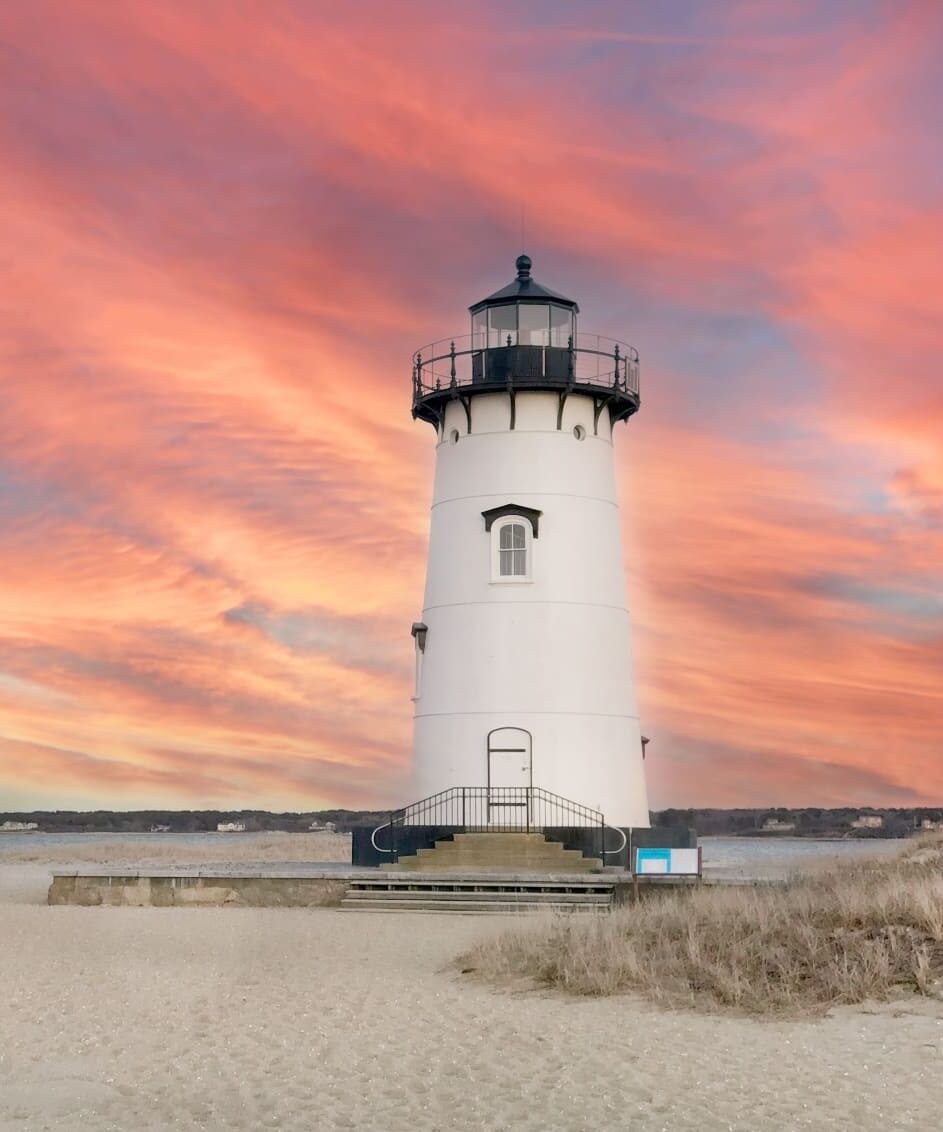 East Chop Lighthouse at sunset, Oak Bluffs, Martha's Vineyard