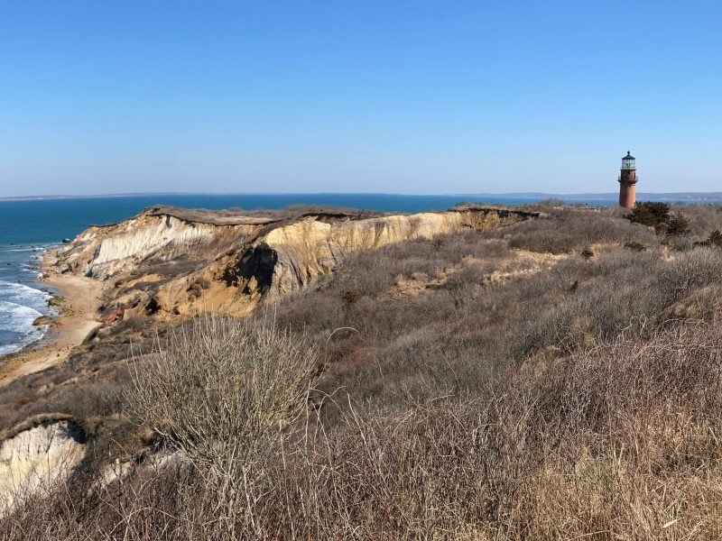 Aquinnah lighthouse and cliffs on Martha's Vineyard